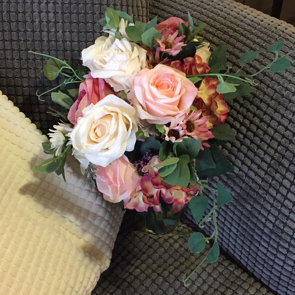 Faux flower bouquets